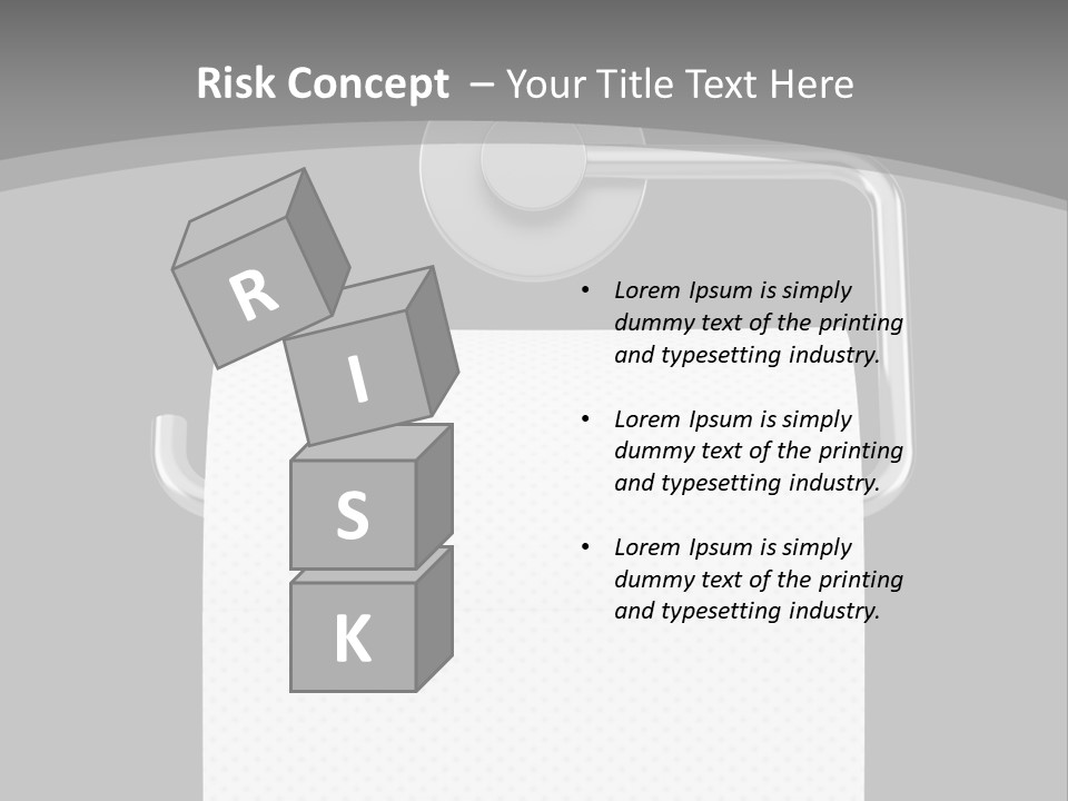 One Clipping Path Gray PowerPoint Template