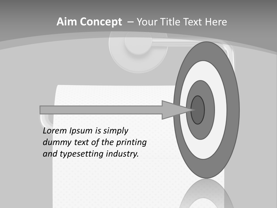 One Clipping Path Gray PowerPoint Template