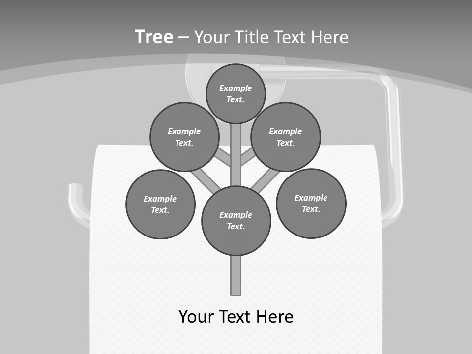 One Clipping Path Gray PowerPoint Template