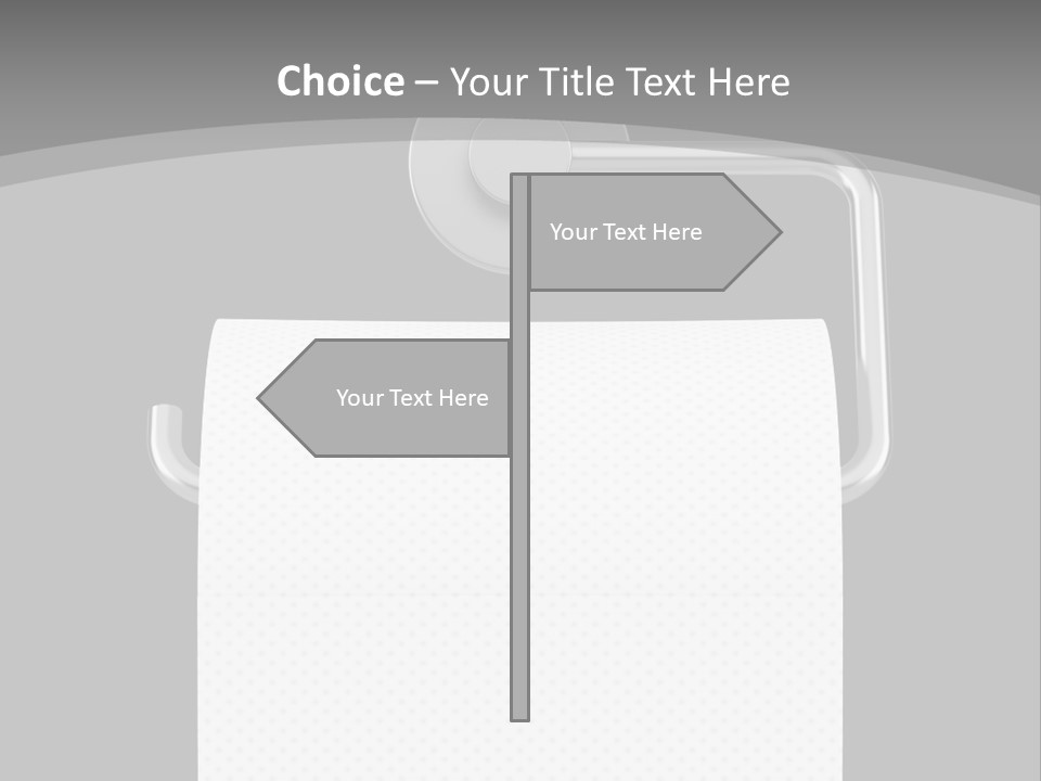 One Clipping Path Gray PowerPoint Template