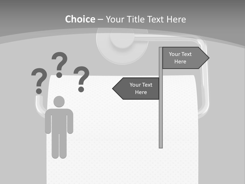 One Clipping Path Gray PowerPoint Template