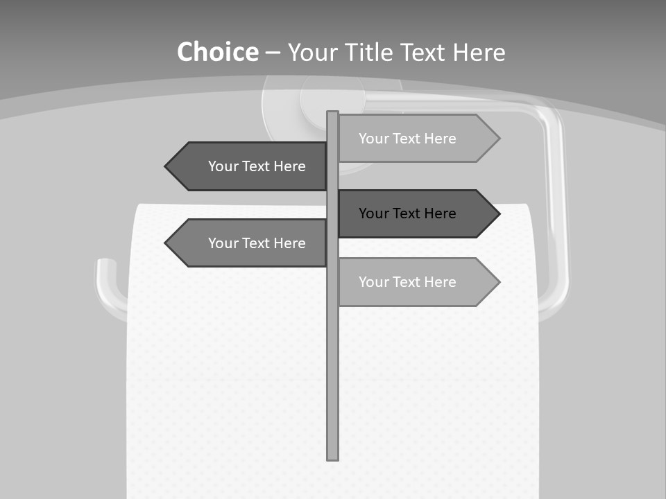 One Clipping Path Gray PowerPoint Template