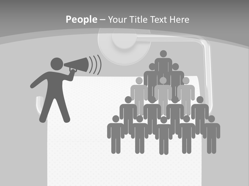 One Clipping Path Gray PowerPoint Template