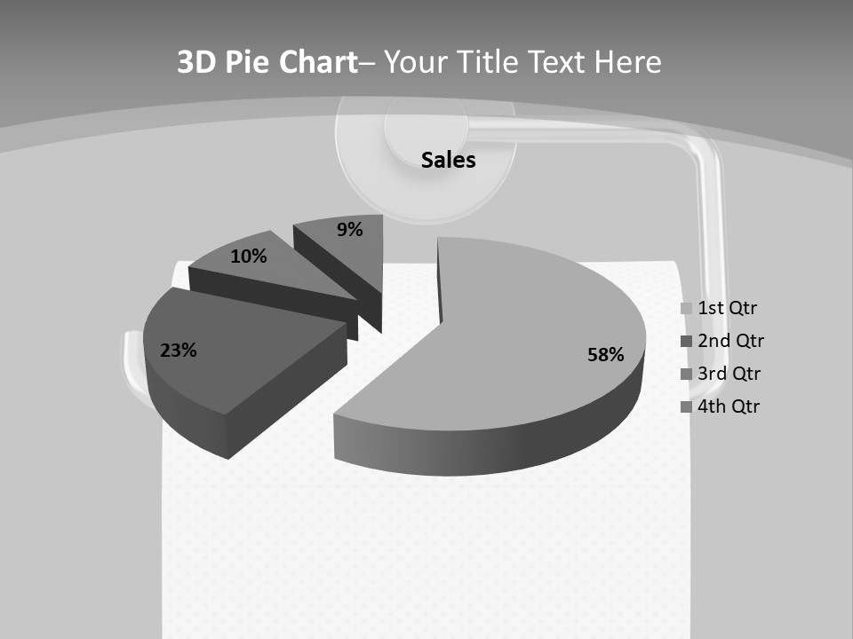 One Clipping Path Gray PowerPoint Template