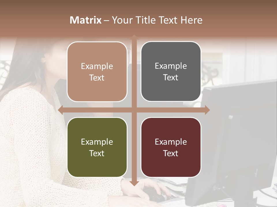 Discussion Occupation Businesswoman PowerPoint Template