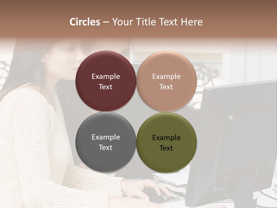 Discussion Occupation Businesswoman PowerPoint Template