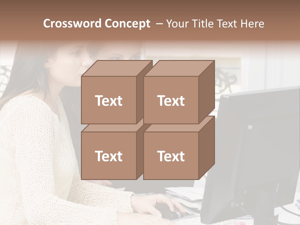 Discussion Occupation Businesswoman PowerPoint Template