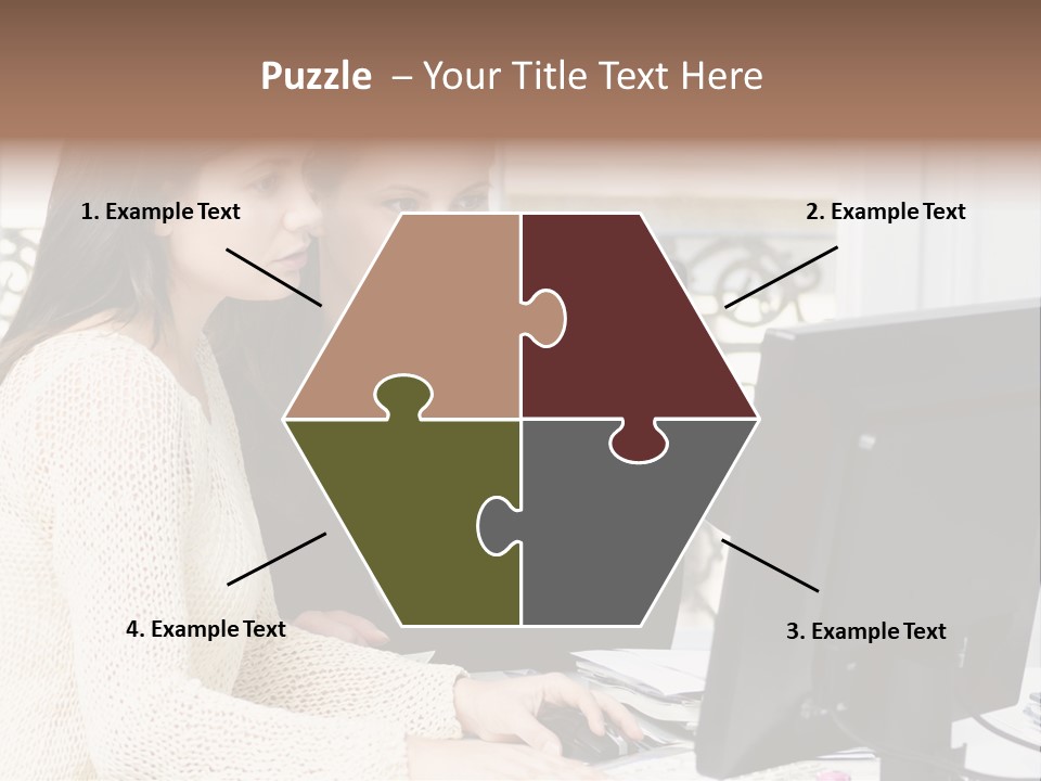 Discussion Occupation Businesswoman PowerPoint Template