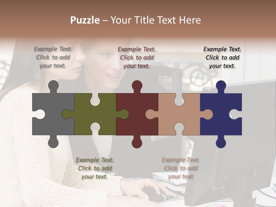 Discussion Occupation Businesswoman PowerPoint Template