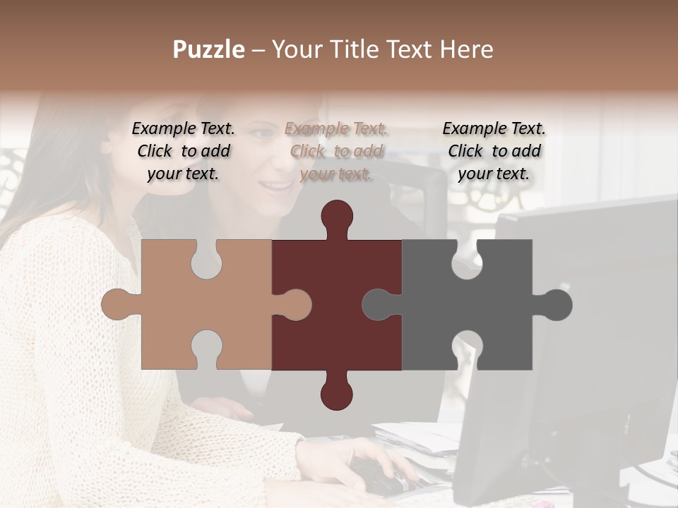 Discussion Occupation Businesswoman PowerPoint Template