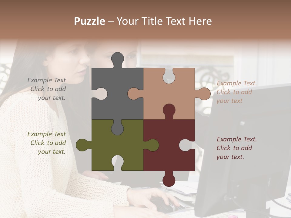 Discussion Occupation Businesswoman PowerPoint Template