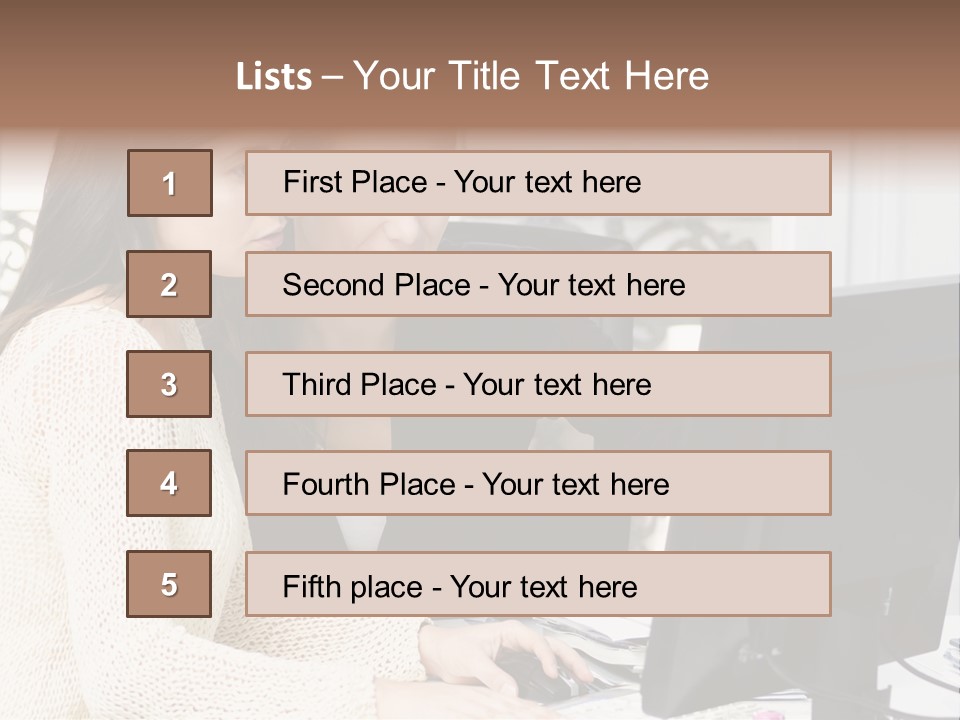 Discussion Occupation Businesswoman PowerPoint Template