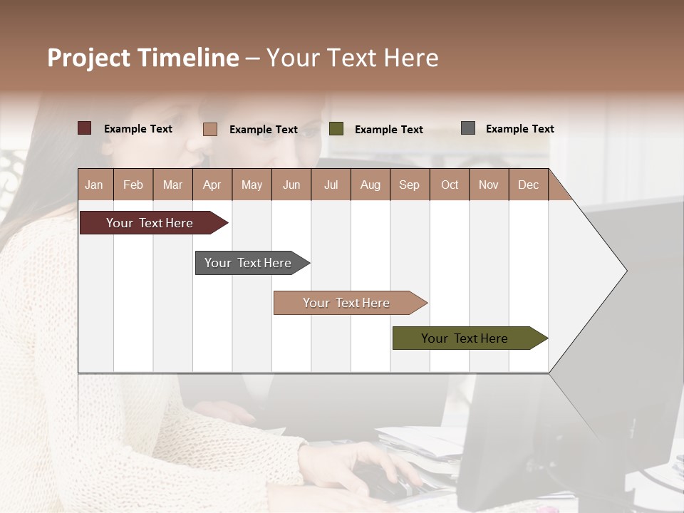 Discussion Occupation Businesswoman PowerPoint Template