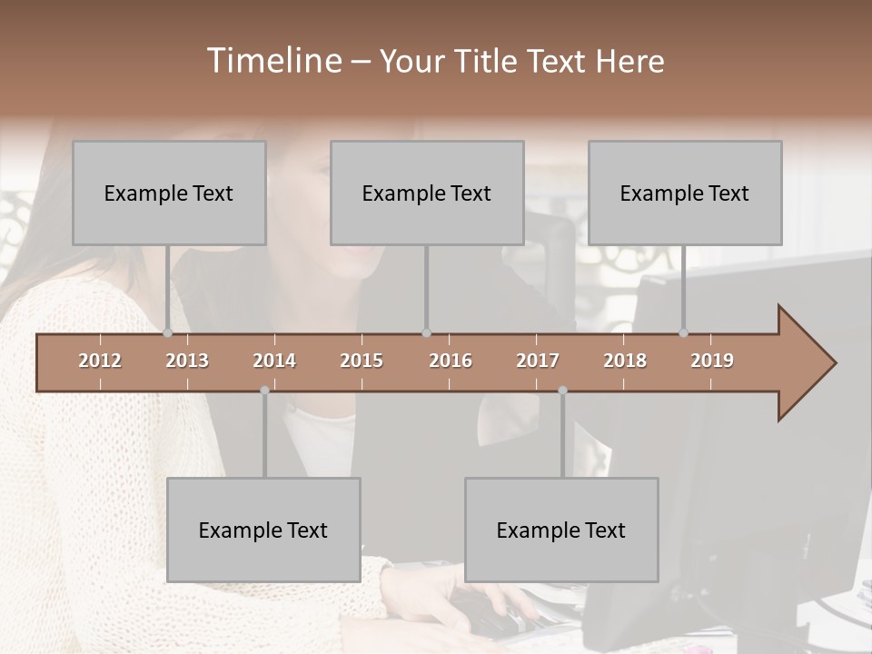 Discussion Occupation Businesswoman PowerPoint Template