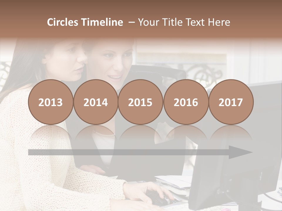 Discussion Occupation Businesswoman PowerPoint Template