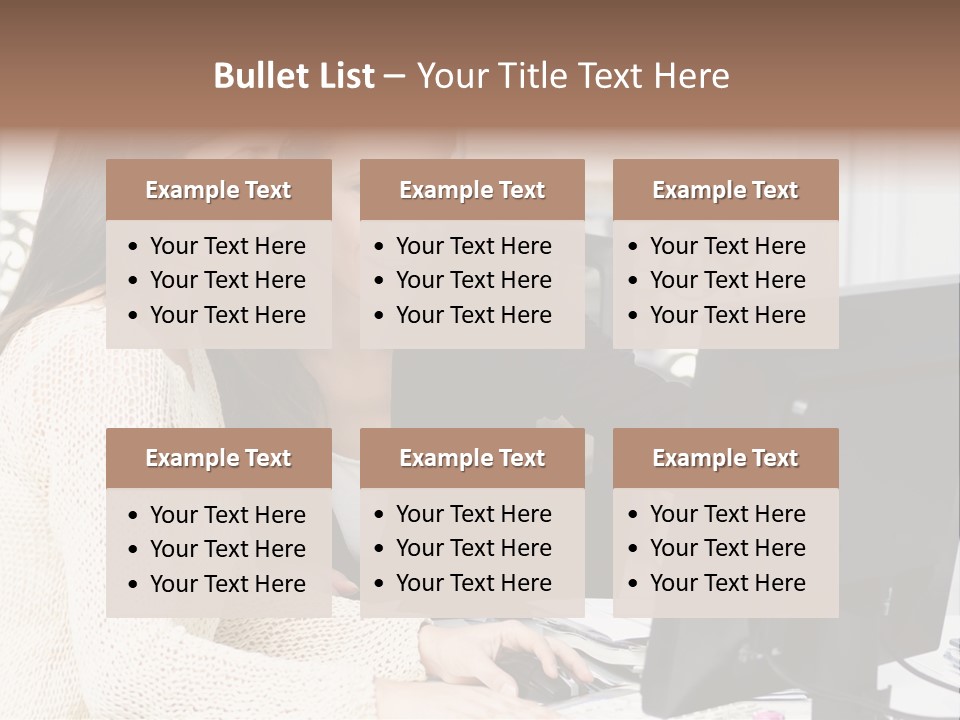 Discussion Occupation Businesswoman PowerPoint Template