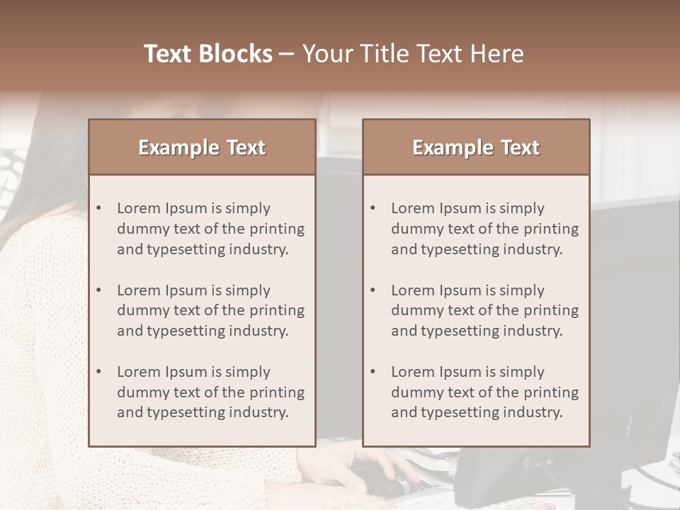 Discussion Occupation Businesswoman PowerPoint Template