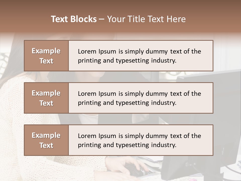 Discussion Occupation Businesswoman PowerPoint Template