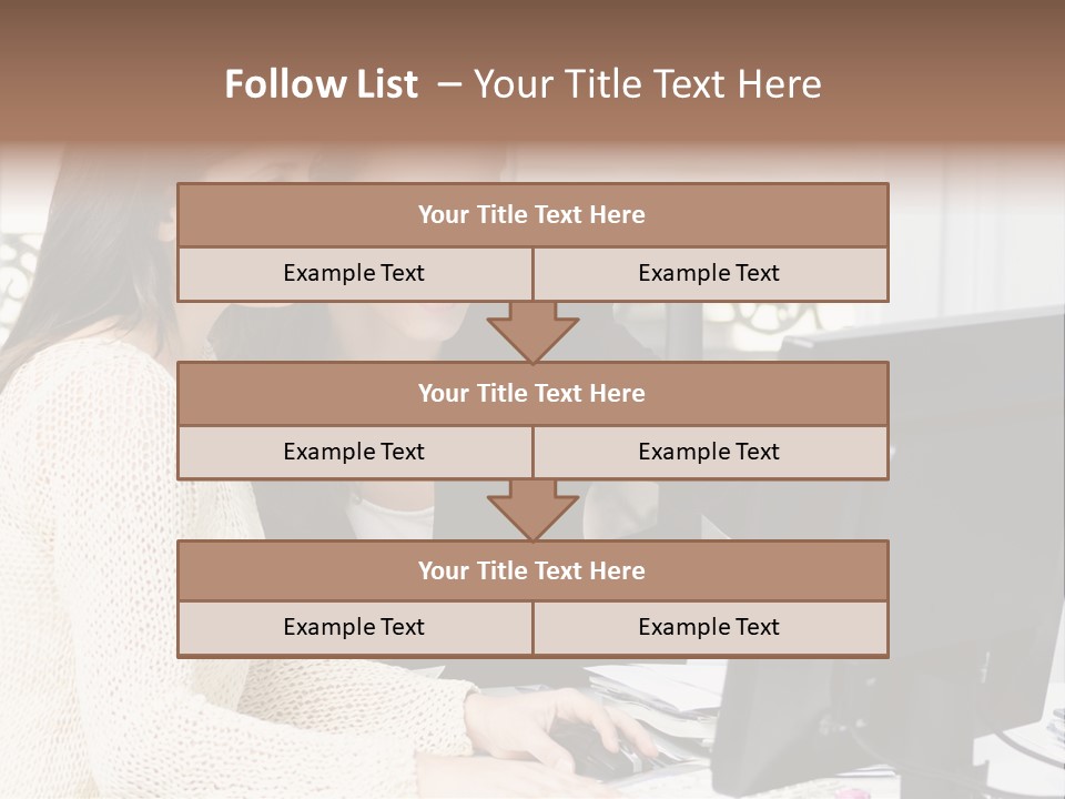 Discussion Occupation Businesswoman PowerPoint Template