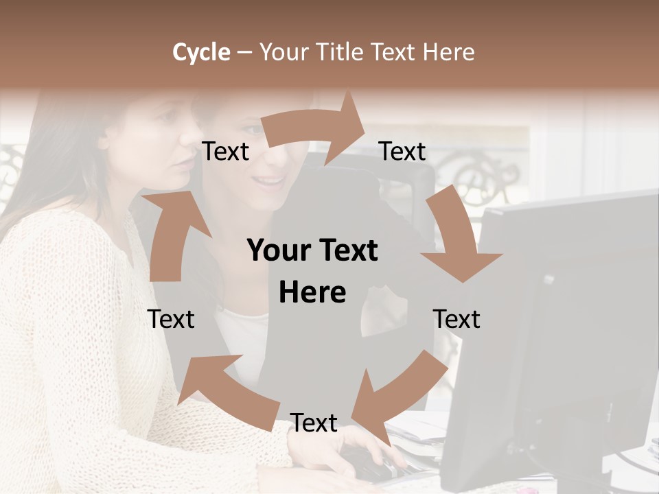 Discussion Occupation Businesswoman PowerPoint Template