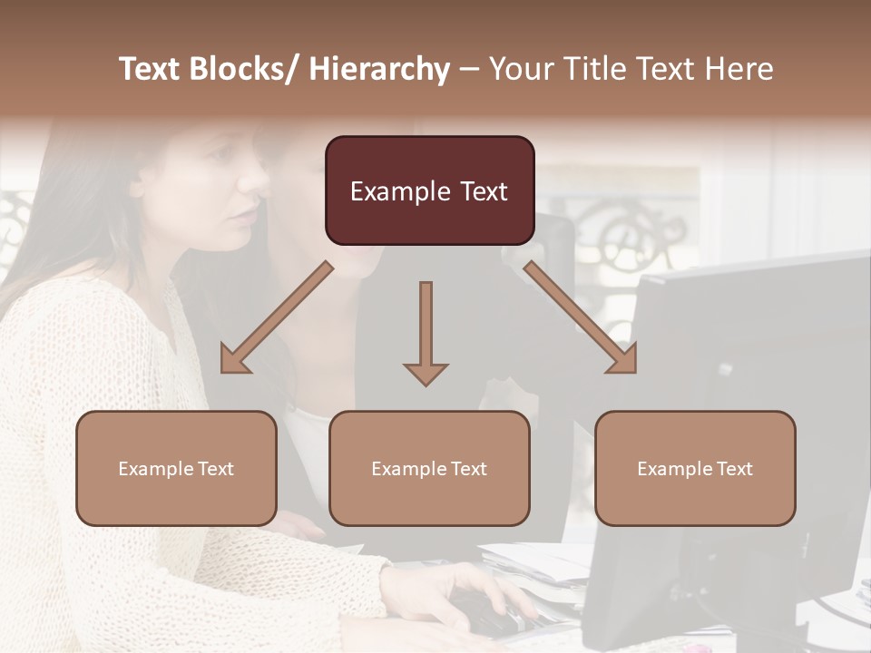 Discussion Occupation Businesswoman PowerPoint Template