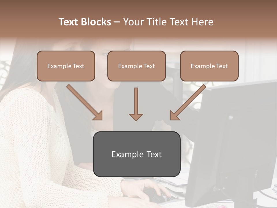 Discussion Occupation Businesswoman PowerPoint Template