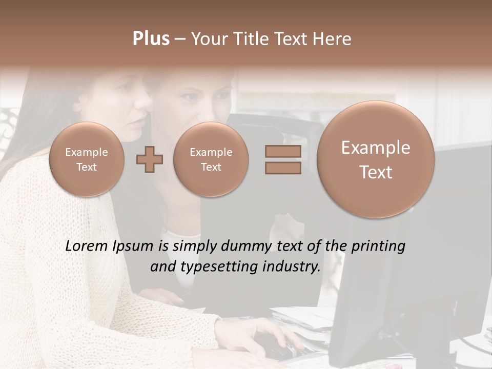 Discussion Occupation Businesswoman PowerPoint Template