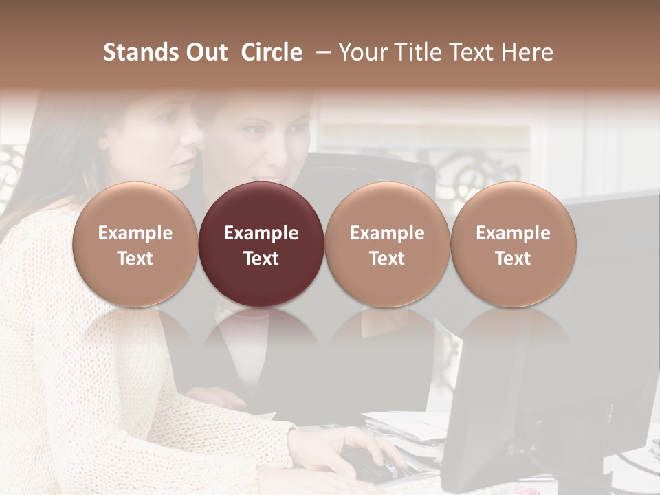 Discussion Occupation Businesswoman PowerPoint Template