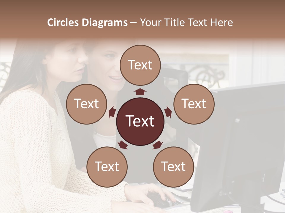 Discussion Occupation Businesswoman PowerPoint Template