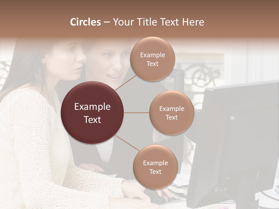 Discussion Occupation Businesswoman PowerPoint Template