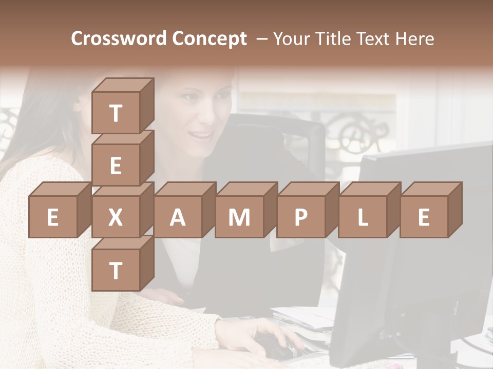 Discussion Occupation Businesswoman PowerPoint Template