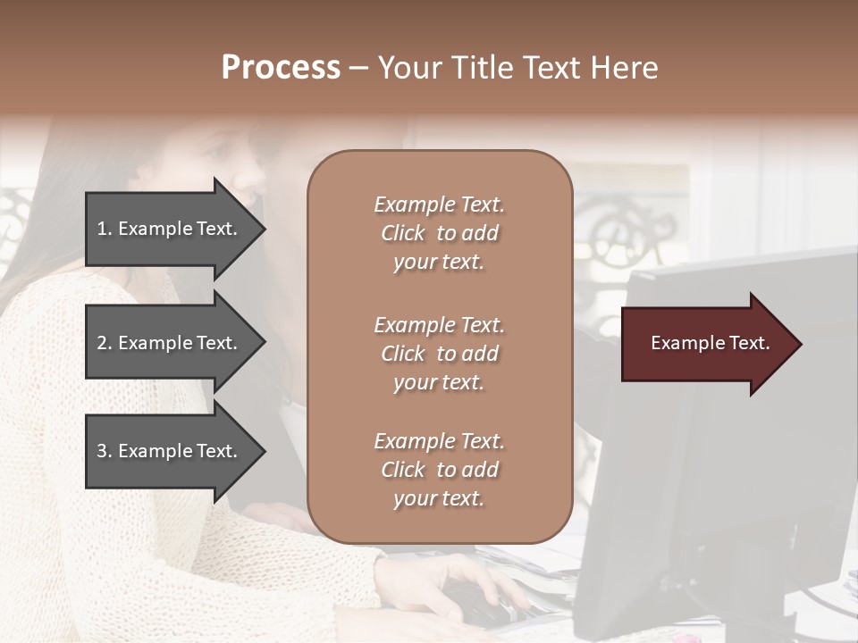 Discussion Occupation Businesswoman PowerPoint Template