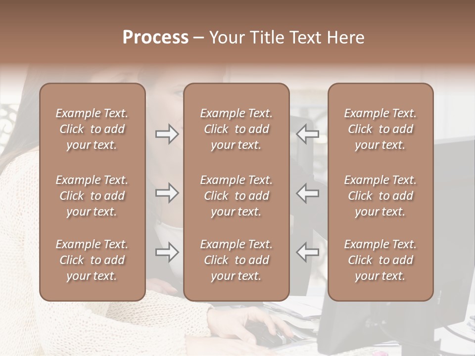 Discussion Occupation Businesswoman PowerPoint Template