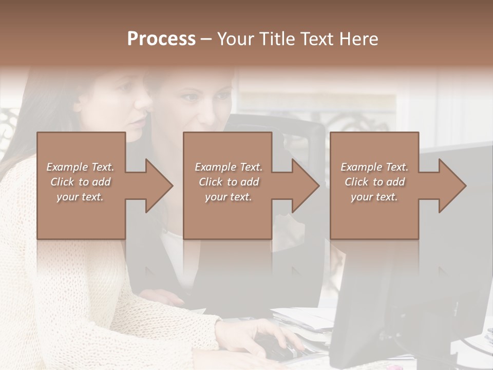 Discussion Occupation Businesswoman PowerPoint Template