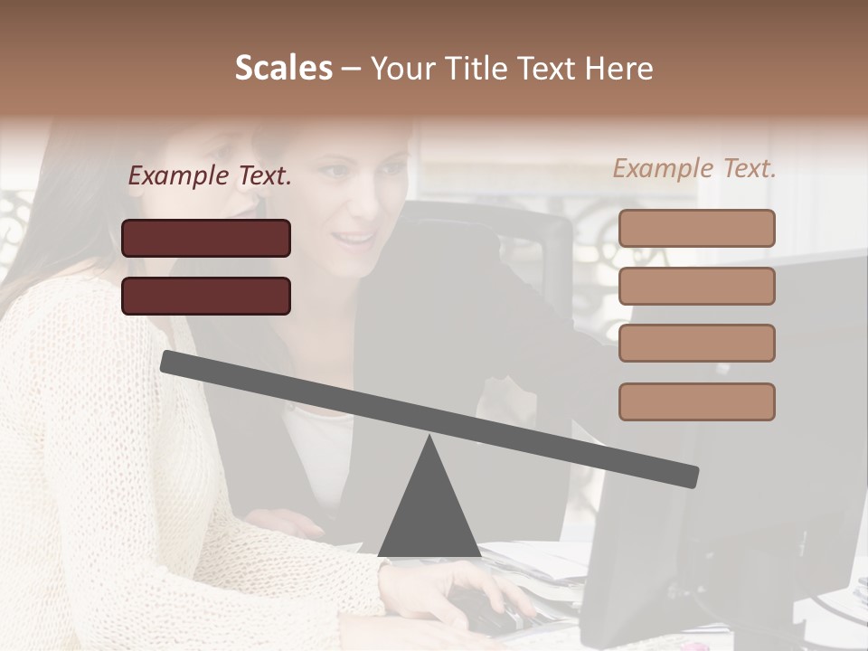 Discussion Occupation Businesswoman PowerPoint Template