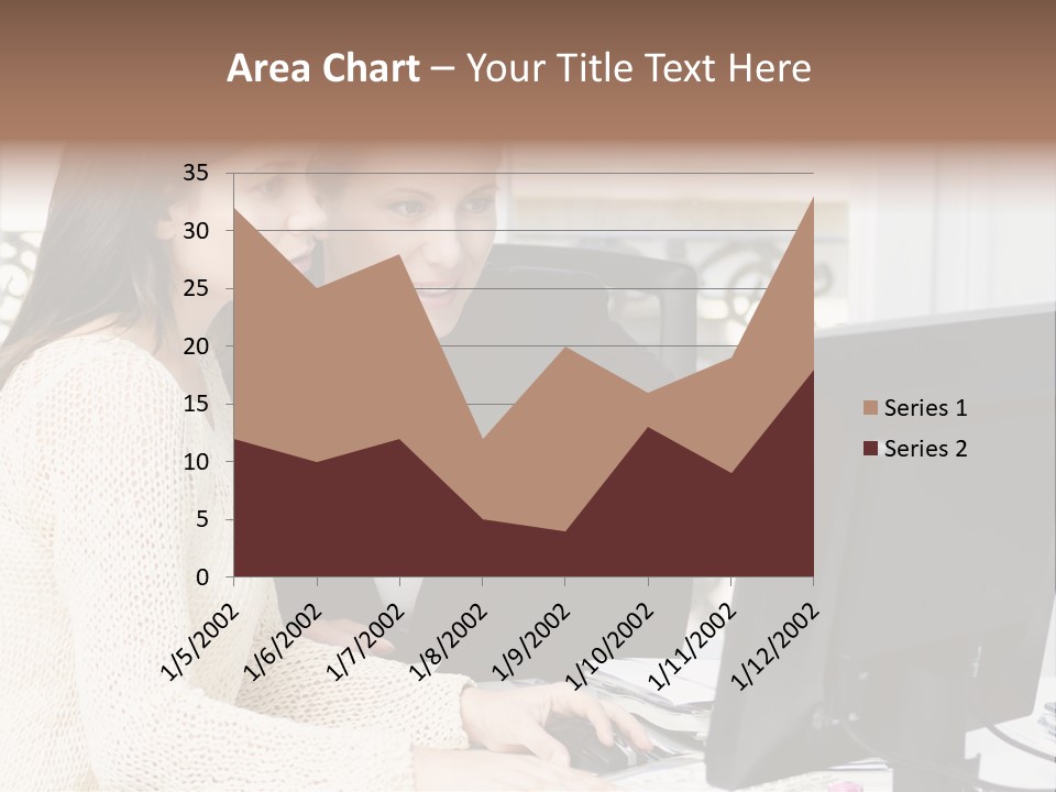 Discussion Occupation Businesswoman PowerPoint Template