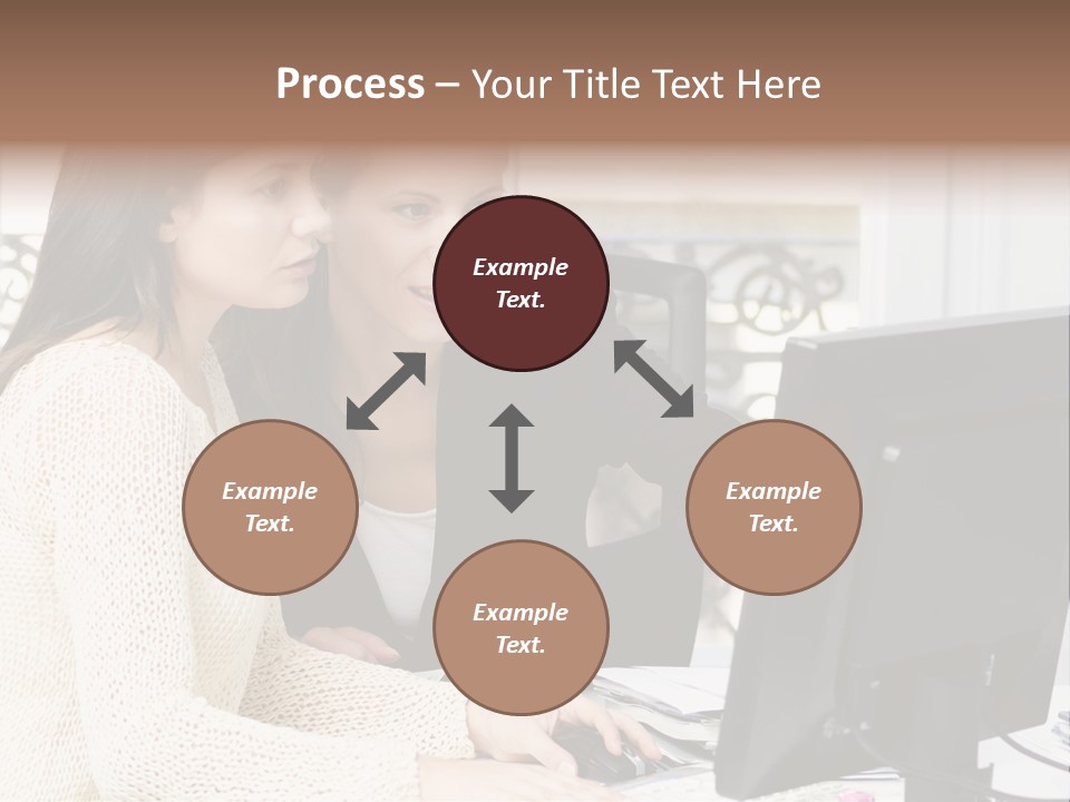 Discussion Occupation Businesswoman PowerPoint Template