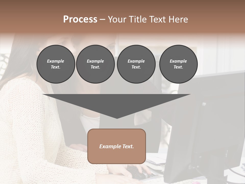 Discussion Occupation Businesswoman PowerPoint Template