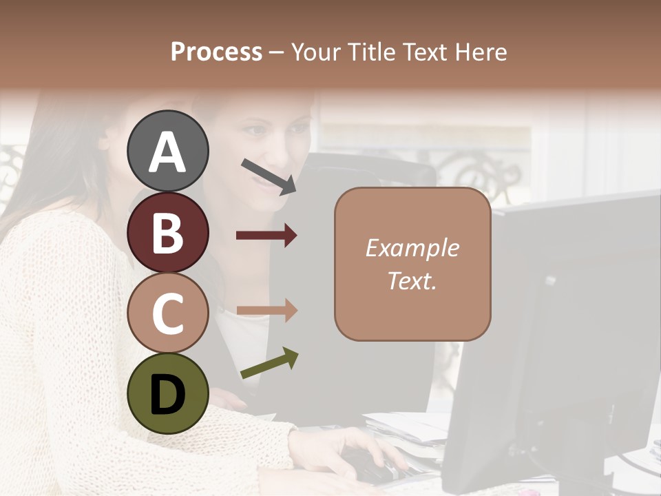 Discussion Occupation Businesswoman PowerPoint Template