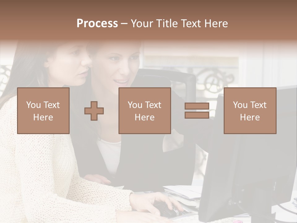 Discussion Occupation Businesswoman PowerPoint Template