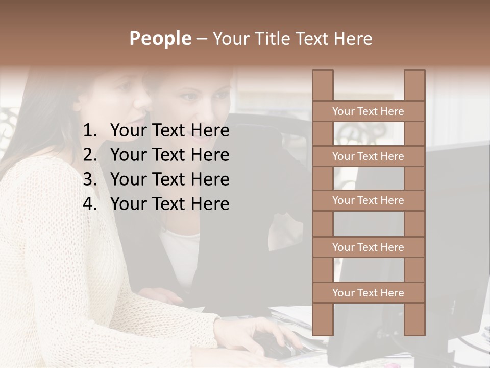 Discussion Occupation Businesswoman PowerPoint Template