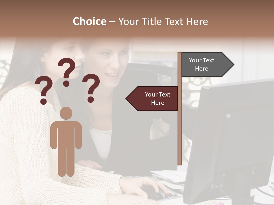 Discussion Occupation Businesswoman PowerPoint Template