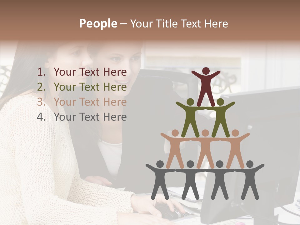 Discussion Occupation Businesswoman PowerPoint Template