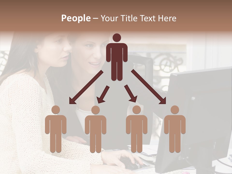 Discussion Occupation Businesswoman PowerPoint Template