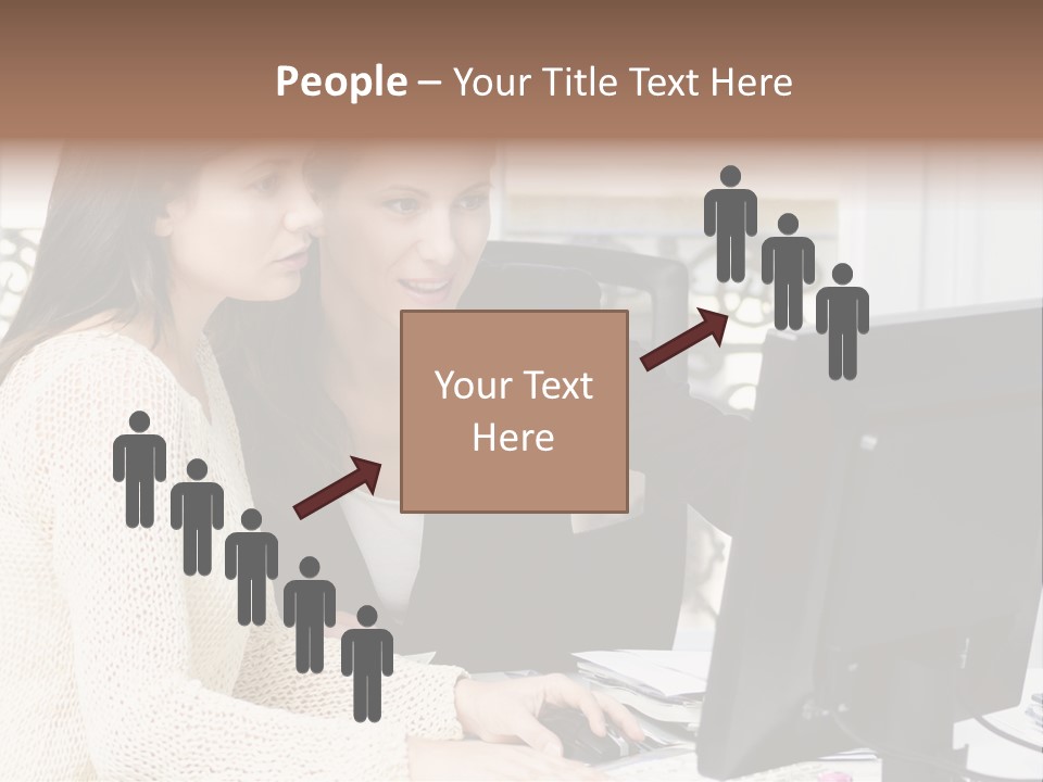 Discussion Occupation Businesswoman PowerPoint Template