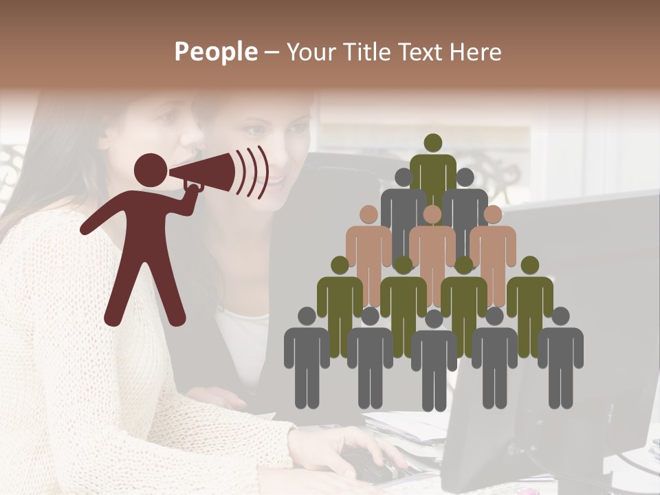 Discussion Occupation Businesswoman PowerPoint Template