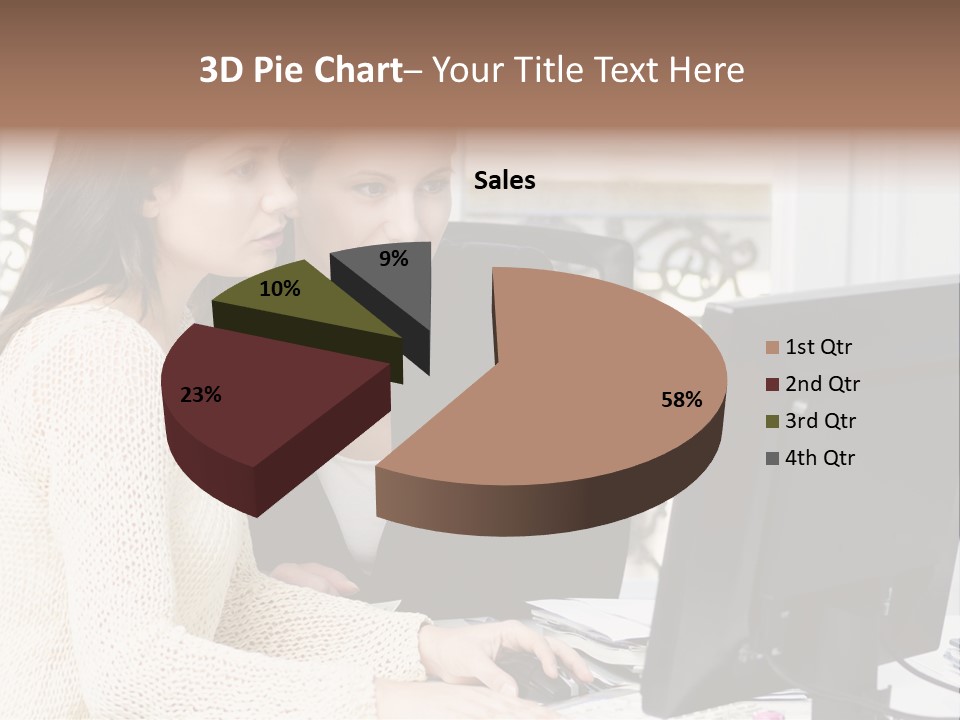 Discussion Occupation Businesswoman PowerPoint Template