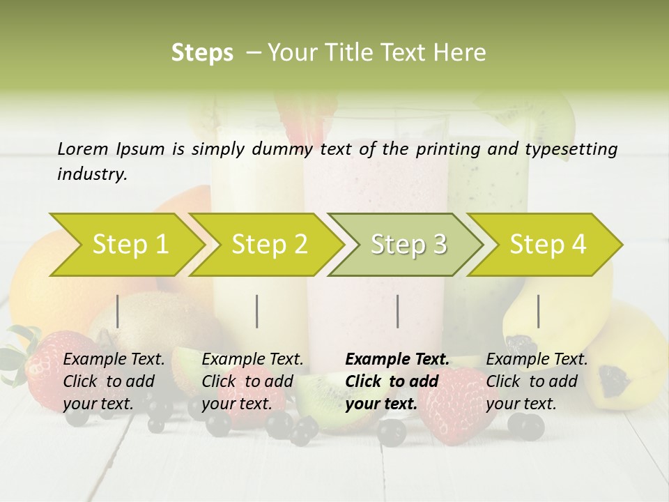 Shake Mix Fruit PowerPoint Template