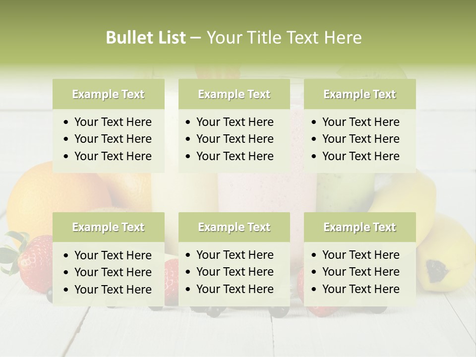 Shake Mix Fruit PowerPoint Template