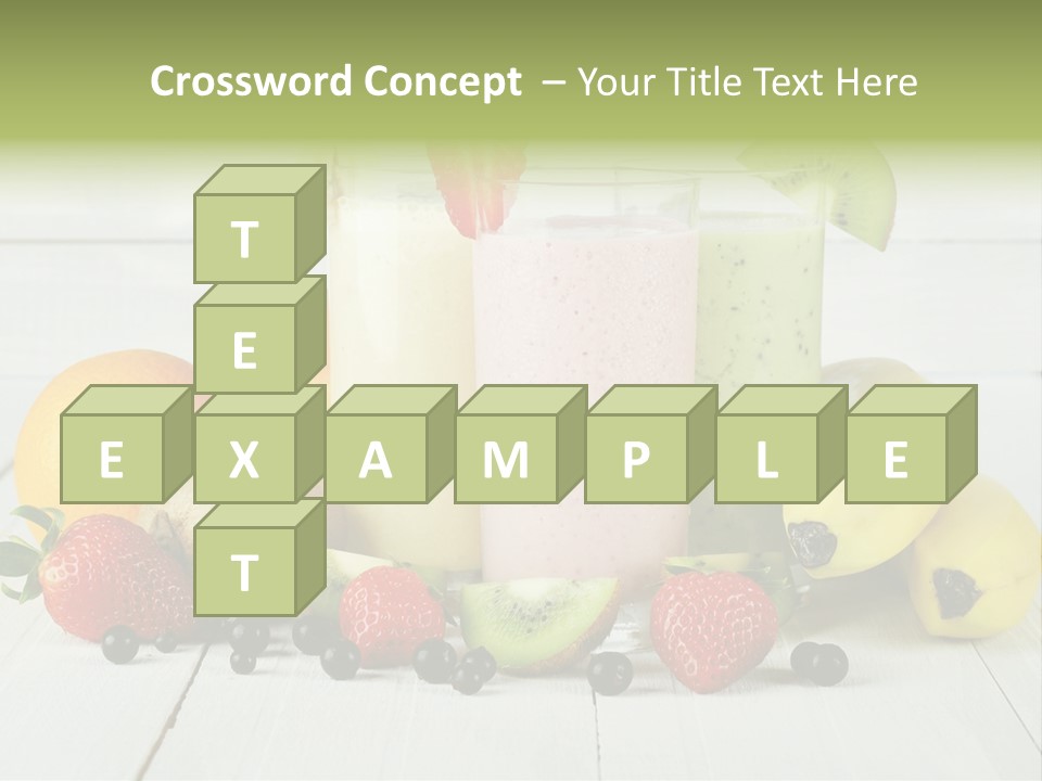 Shake Mix Fruit PowerPoint Template